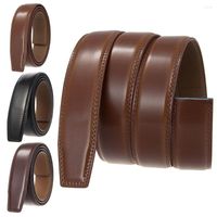 Ceintures Cowhide sans boucle artisanat bricolage remplacement classique ceinture non poreuse ceinture en cuir authentique 3,5 cm