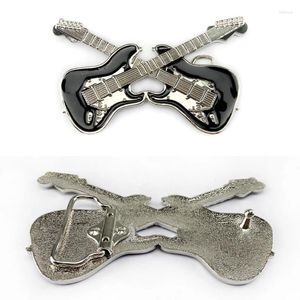 Ceintures créatives boucle de guitare ceinture composants de bricolage Western Heavy Rock métal pour adulte unisexe Y1UA