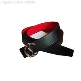 Cinturones Cristian Loubutin hombre cinturón reversible con fondo rojo para mujer negro beige ancho de cintura 3.8cm oro Plata hebilla tamaño 100cm-125cm moda casual diseñador O5A0