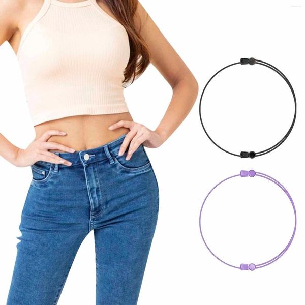 Cinturones Crop Top Banda ajustable Cambio de estilos Herramienta Tuck para camisa Cinta de corte de costura Correa elástica invisible Paquete de dos