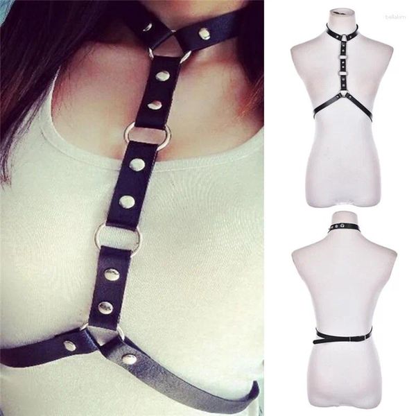 Ceintures Dark Rock Street Strap Femmes Ceinture en cuir unisexe Ceinture de taille de bondage Boucle réglable Jarretière