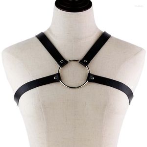 Riemen decopunk punk gotisch vintage harnas bondage kooi corset body lederen bh ketting voor vrouwen man mode cosplay turques sieraden