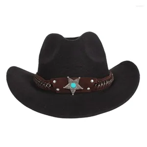 Ceintures Bande de chapeau décorative Ceinture de lanière extérieure pour homme adulte femme adolescents tissage de paille Cowboy Fedoras