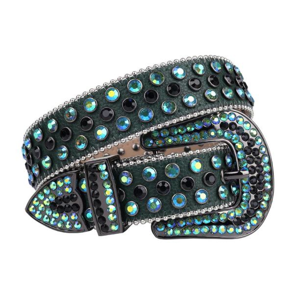 Cinturones Diseño Cinturón de diamantes de imitación Correa de cuero vintage con diamante brillante para mujer Hombre Cinto De Strass Hebilla de lujo Ceinture FemmeBelts