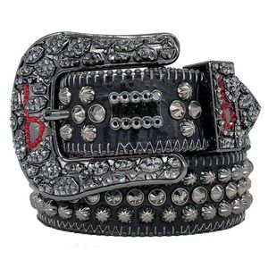 Diamond Simon Cinturones Diseñador de moda para hombres Mujeres Cinturón de diamantes brillante Negro sobre negro Azul blanco multicolor con pedrería brillante regalo S5