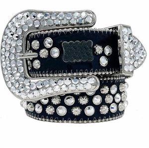 Ceintures de ceintures BB ceinture simon pour hommes femmes ceinture diamant brillante noir sur noir blanc multicolour avec des strass bling comme cadeau 0545