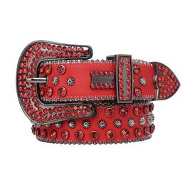 Cinturones Diseñador Bb Simon para hombres Mujeres Marcas Moda Lujo Diamante brillante Bling Rhinestone Cintura como regalo Tamaño 110130 cm Drop Deli Dhk79