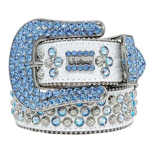 Ceintures de ceinture BB Simon pour hommes femmes ceinture de diamant brillant noir sur Mticolour bleu blanc avec des strass bling comme livraison de gouttes de cadeaux DHXML
