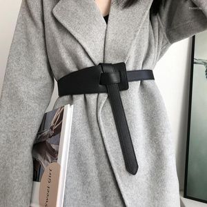 Ceintures de styliste pour femmes, nœud de haute qualité en cuir Pu souple, longues ceintures larges, Ceinture pour robe