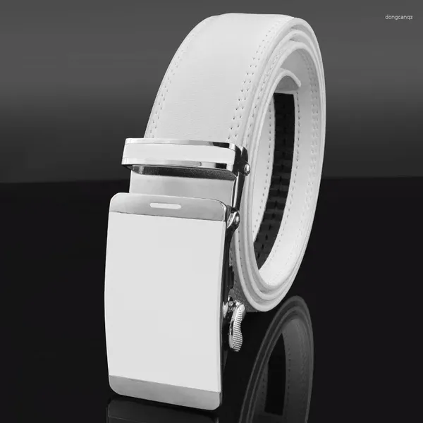 Ceintures Designer hommes boucle automatique en cuir véritable mode peau de vache Ceinture blanche Ceinture décontractée Ceinture Homme