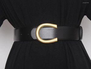 Ceintures de styliste larges pour femmes, haute qualité, taille féminine, robe de grande taille, Corset, ceinture en cuir véritable, 7164861