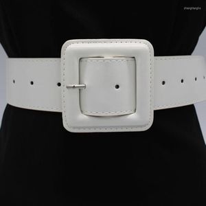 Ceintures Designer femmes mignon noir blanc large ceinture en cuir femme sangle décorative pour les femmes robesceintures