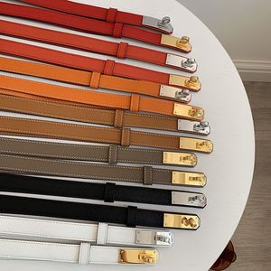 Ceintures Robe ceintures pour femmes Designer en cuir étroit H ceinture orange noir simple simple de ceinture gracieuse mince petite boucle en métal smoothreau de créateur en cuir 2024
