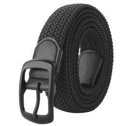 Ceintures Drizzte grande taille ceinture 100 cm à 190 cm grand grand hommes élastique extensible tressé tenue décontractée BlackBelts