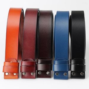 Cinturones Durable Craft DIY Reemplazo Casual Cintura clásica 3.8 cm Con agujero Cinturón de cuero genuino Sin hebilla Faja