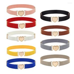 Ceintures Ceinture élastique pour filles Enfants Cincher décoratif Boucle en forme de coeur Robe réglable Ceinture enfants