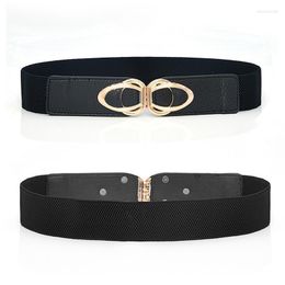 Riemen elastisch breed voor vrouwen gordel elegante lederen stretch dikke taille band jas jurk decoratieve tailleband cinturon mujerbelts emel22