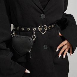 Ceintures élégantes mini-amour ceinture de décoration pour femmes mode mignonne mignon forme de rotule petit sac de taille détachable