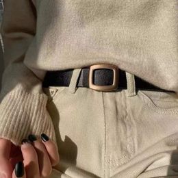 Ceintures ELEGZO ceinture femme haute qualité mode rétro jean jupe peau de vache femme plaque boucle ceinture vente