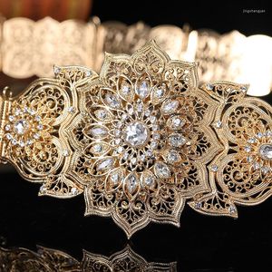 Ceintures femmes européennes robe taille ceinture bijoux de mariage or argent couleur marocain Caftan métal boucle Punk dames cadeau