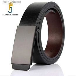 Ceintures FAJARINA marque hommes qualité Design 2nd couche en cuir véritable noir mode ceintures homme jean ceinture parel accessoires pour MenL231117