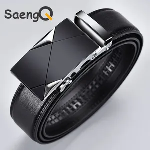 Ceintures Famous Brand Belt Men Mens Qualine Livure de luxe Cuir de luxe pour mâle METAL METHATIQUE AUTOMATE