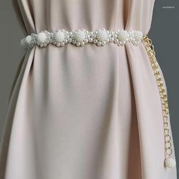 Ceintures mode 1pc dames woven perle taille de chaîne perles de danse ceinture de danse quotidienne de joie de mariée accessoires pour femmes cadeaux