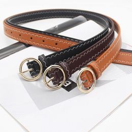 Cinturones Cinturón decorativo de línea lateral que combina con todo a la moda Tendencia de Japón y Corea del Sur: venta de cinturones de fábrica 2023 para mujeres al por mayor