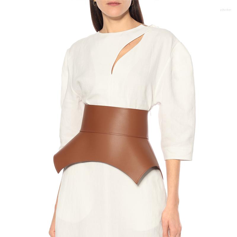 Pasy modne styl projektu talii pieczęć gorset corset szeroka skórzana płaszcz