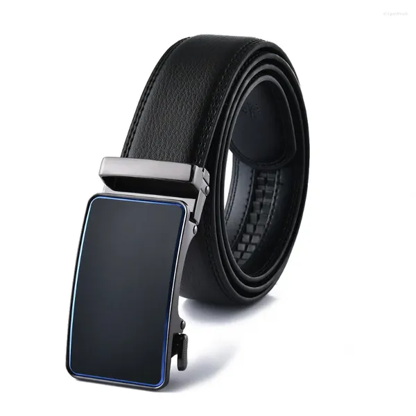 Cinturones Moda Cinturón de hebilla automática para hombres Cuero genuino Hombre Hombre con clase Diseñador de alta calidad Accesorios de lujo Negocio