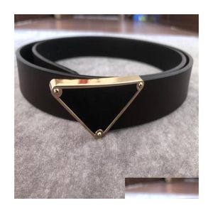 Riemen Mode Klassieke Riemen Voor Mannen Dames Designer Riem Chastity Sier Heren Zwart Glad Gouden Gesp Leer Breedte 3,6 cm Met Doos Jurk Dhhsz