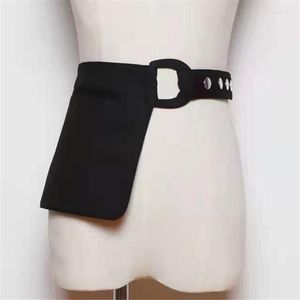 Ceintures Mode Décoration Strap Designer Dress Black Pocket Irrégulier Split Join Long Wide Belt Women