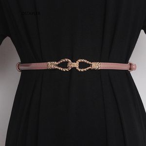 Cinturones Diseño de moda Cinturón de cintura delgada ajustable para mujeres Camiseta de la camisa de la camisa de la camisa de la cintura