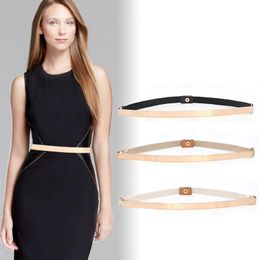Cinturones Diseño de moda para mujer Cinturón de marca de oro y plata Elegante elástico Ceinture Femme Ladies Apparel Accesorio 1.5x30 #