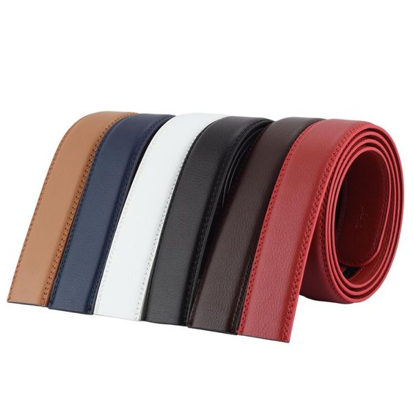 Cinturones Diseñador de moda 3.5cm Cinturón de cuero de lujo para hombres Automático No tiene hebilla Ceinture Homme Cinturones HombreBelts