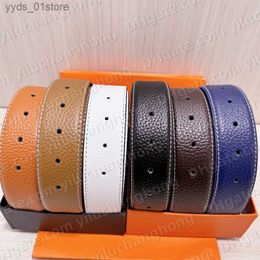 Ceintures Designer de mode en cuir véritable pour femmes hommes ceinture décontractée or boucle lisse ceinture dames ceinture ceinture ceinture boucle H avec boîte G Str L240312