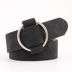 Cinturones de diseñador de moda, cinturón circular de Metal redondo dorado para Mujer, cintura negra, blanca y roja para Mujer, pantalones vaqueros, Cinturones para Mujer