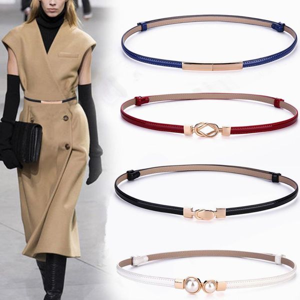 Ceintures Designer De Mode Femmes Mince Robe Maigre Ceinture Réglable Bracelet En Cuir Verni Dames Ceinture Décorative Ceinture Femme