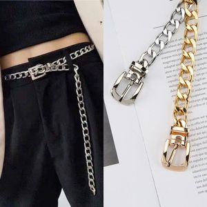 Cinturones Moda Hip Hop Metal Accesorios para mujeres Vestidos Jeans Decorativos Modernos Cadenas de cintura frescas