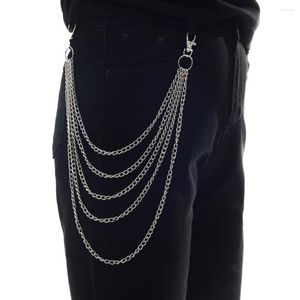 Riemen Mode HipHop Harajuku Zware Taille Haak Meerlaagse Chain Link Coil Gothic Sleutelhangers