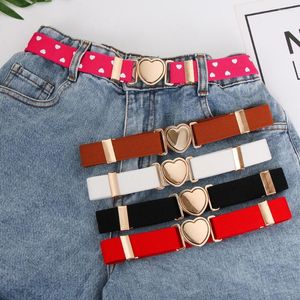 Cinturones Moda Niños Estiramiento Lona Cinturón Cinturón Elástico sin hebilla para niño niña Ajustable Niños Jeans Pantalones Vestidos