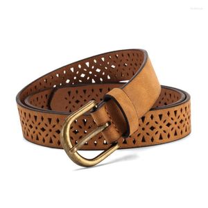 Riemen mode dames holle patroon pin buckle dunne riem dames honderd decoratieve broek gothic designer beltels fred22