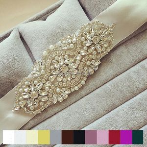Riemen mode luxe kristal strassbloembloembelt sprankelend handgemaakte prachtige bruidsjacht avondjurk