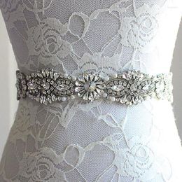 Ceintures De Mode De Luxe Long Grand Cristal Rhin De Mariage Ceinture À La Main Perle Perlée Fleur De Mariée Ceinture Ceinture Robe De Soirée