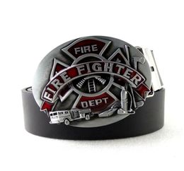 Riemen Mode Heren Met Brandweerlogo Fire Dept Fighter Hatchet Grote Gesp Metallic Casual Heren39s Jeans CoolBelts5380997