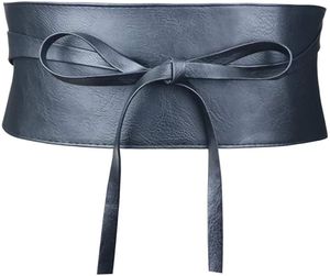 Riemen mode obi riem dames faux lederen brede cinch tailleband veter omhoog wikkel rond bowknot taille voor dressebelts