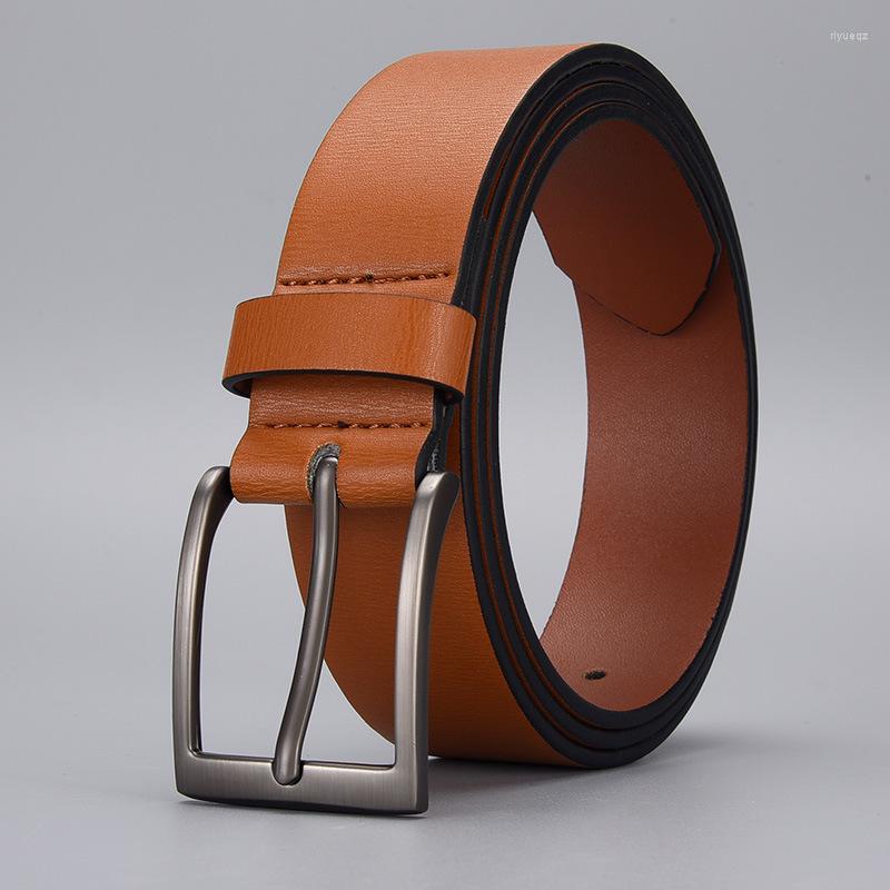 Cinturones Moda Versátil Hebilla de aguja para hombres Vintage Negocios Lujo Marrón Cinturón Punk Ropa Accesorios Regalo de vacaciones