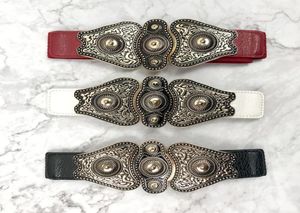 Cinturones Moda Vintage Tallas grandes Cinturón de corsé Cintura de cuero negro para mujer Vestido elástico ancho para mujer 2022Belts Enek226230529