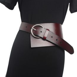 Cinture Moda Cinture larghe per le donne Cintura corsetto in vita in vera pelle di lusso Fascia da smoking Cinture per abiti femminili Decorare la cintura Accessorio 230302