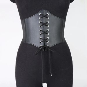 Ceintures Fashion Femmes Elastic large corset fausse cuir amincissant la ceinture en forme de ceinture serrée